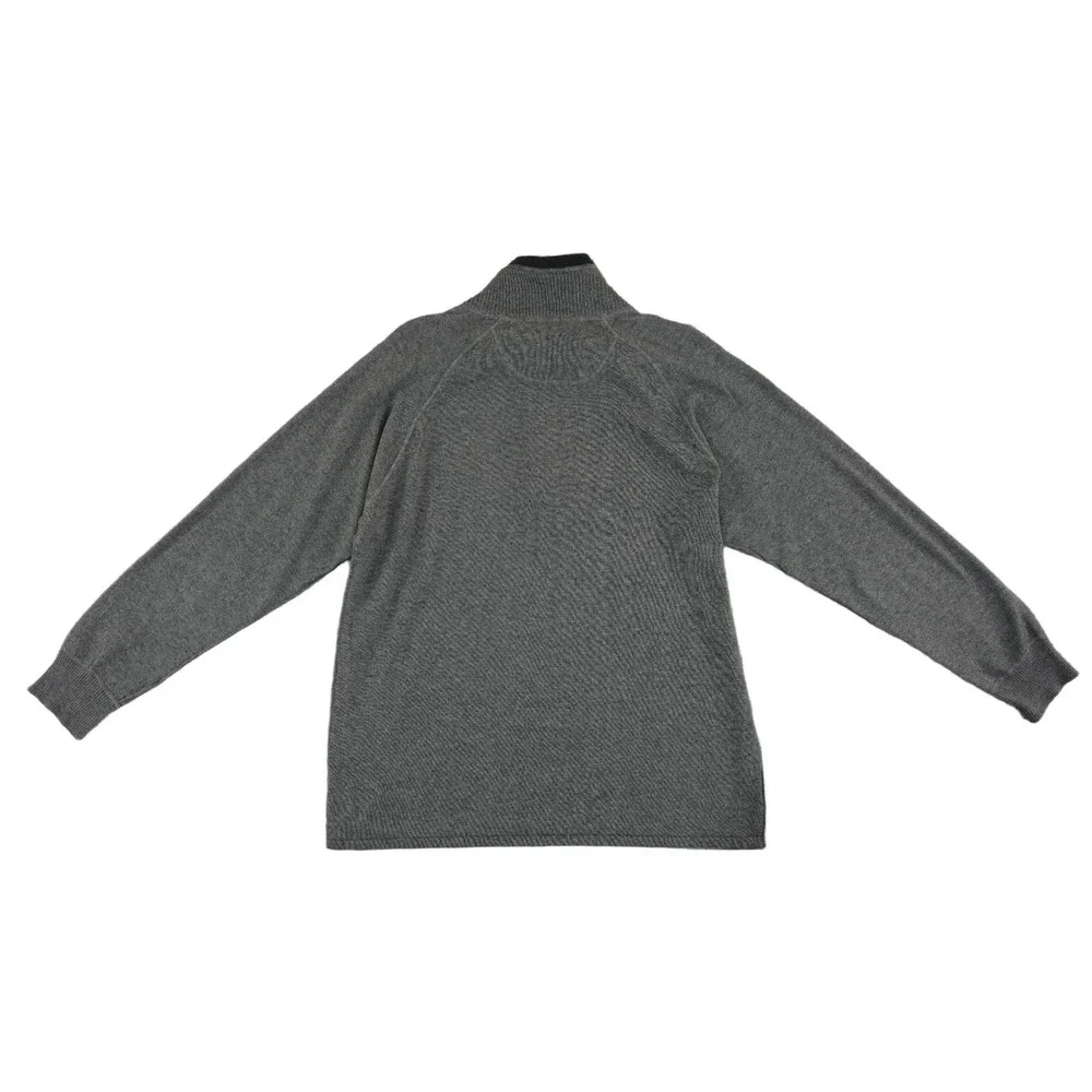 The North Face 1/4 Zip Sweater‎ Men's Size XL Gray Cotton Wool Warm Outdoors